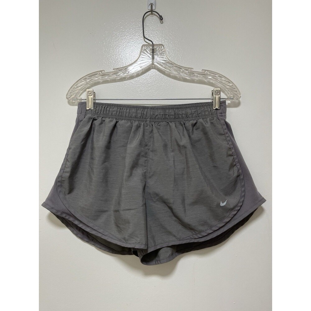 Nike Women’s Gray Tempo Running Shorts Large Dri-Fit Drawstring Lined